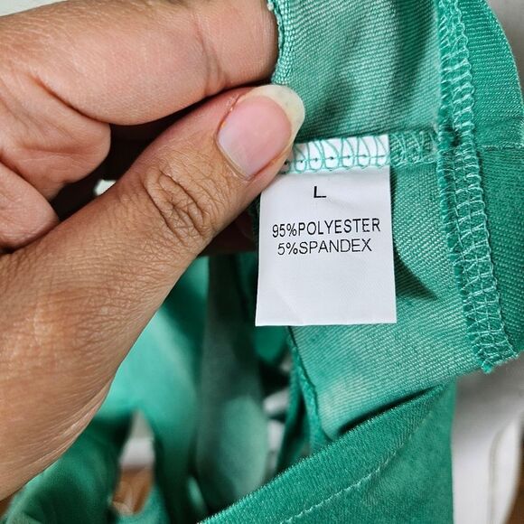 NWOT Halfheart Step Up Mini Dress. Green Lrg#027 - Picture 14 of 16